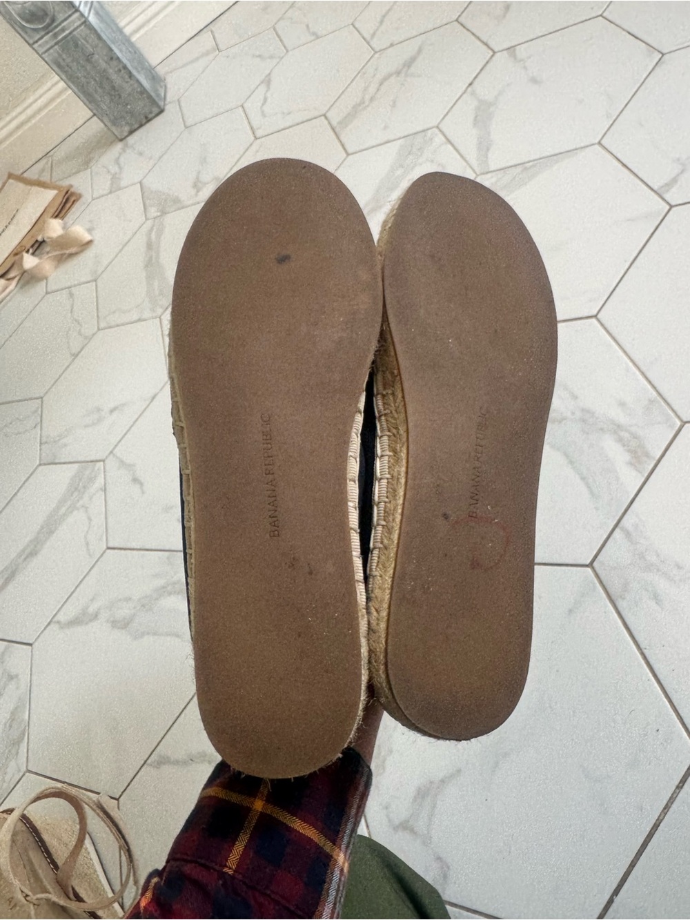 Banana Republic Navy Perforated Espadrille Slip-Ons - Picture 9 of 11